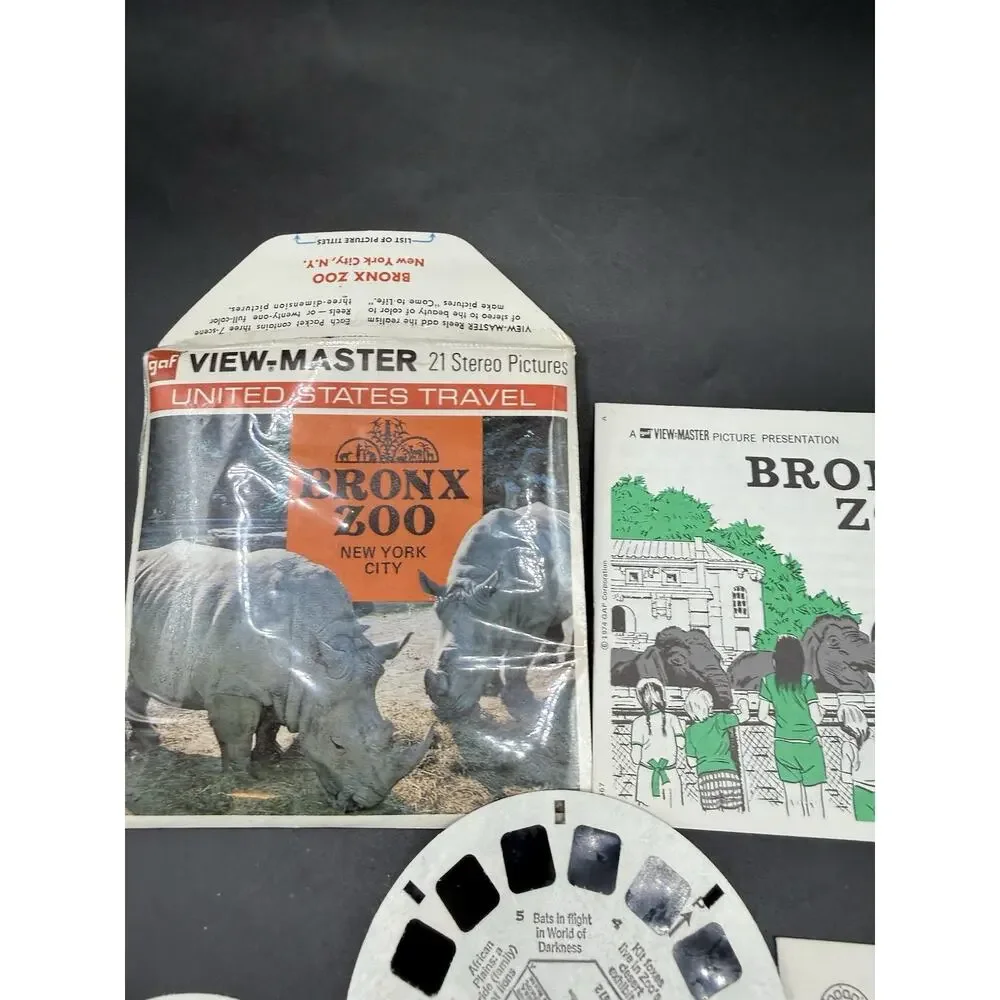 1974 View-Master THE BRONX ZOO New York City A667 -3 Reel Set & Booklet Complete